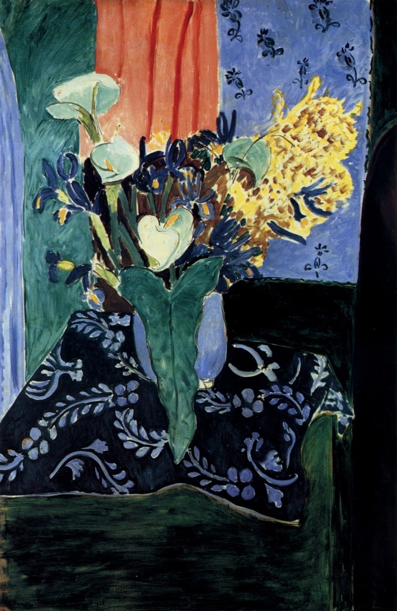Matisse, Henri (1869-1954) - Pale Blue Vase with Flowers 1913