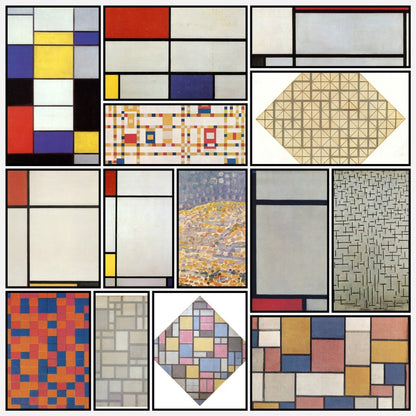 Piet Mondrian Artwork in the Public Domain | A snapshot of some of the images