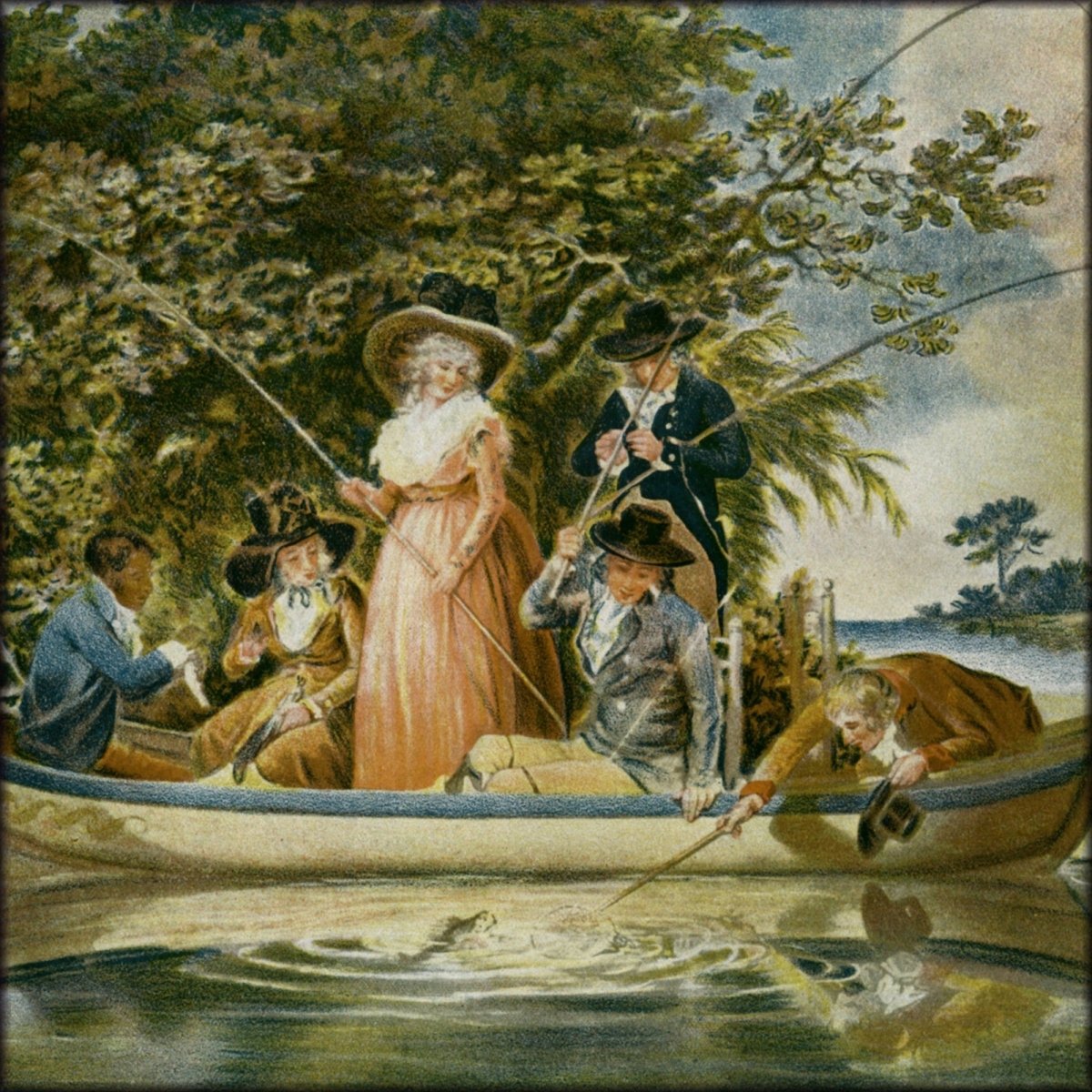 George Morland (1763-1804) - A Party Angling