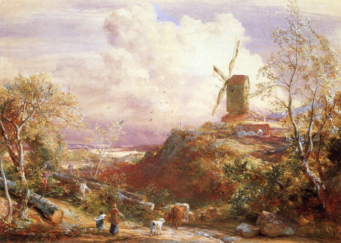 Samuel Palmer (1805-1881) - Landscape with Windmill 1851