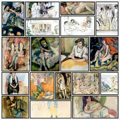 Jules Pascin Public Domain Images to Download | A snapshot of some of the images