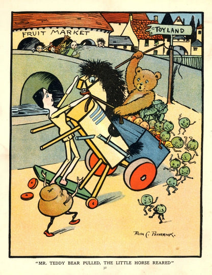 Petherick Rosa Petherick (1871-1931) - Mr Teddy Bear Pulled, The Little Horse ...