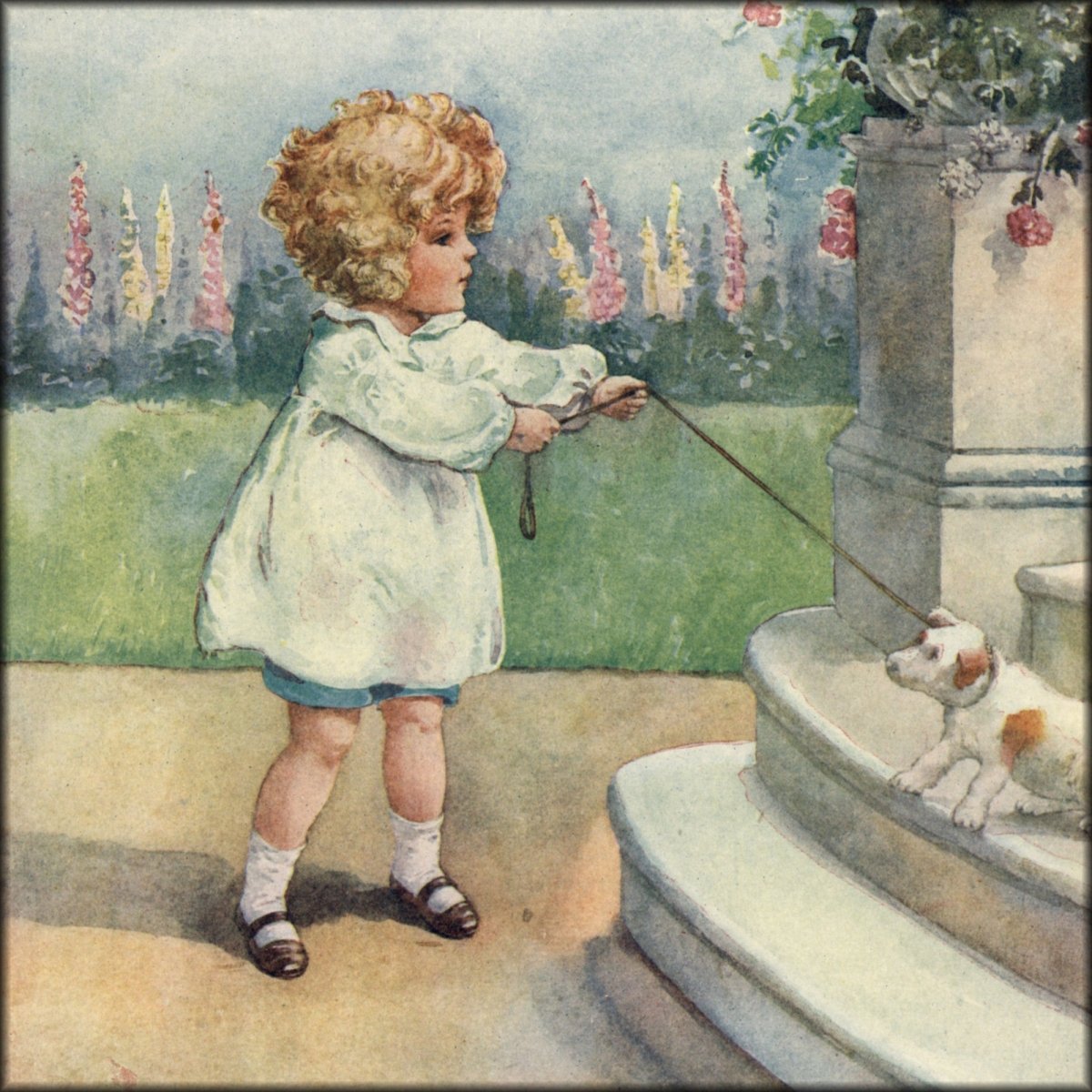 Rosa Petherick (1871-1931) - Girl with Puppy c.1900