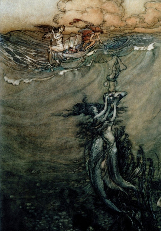 Arthur Rackham (1867-1939) - Jewels from the Deep 1909 | Dimensions 5544 x 7975 pixels
