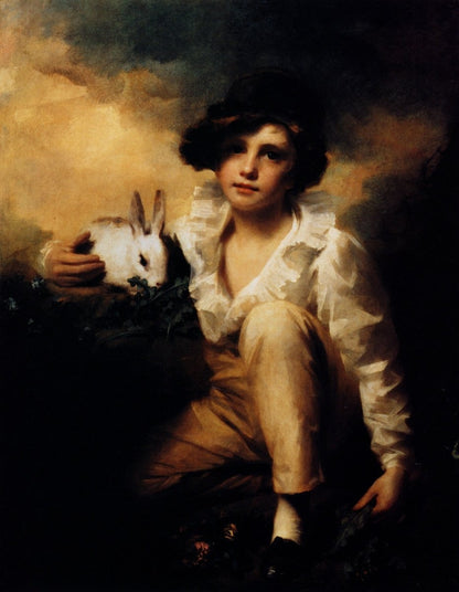 Henry Raeburn - Henry Raeburn Inglis, Boy and rabbit 1815 | Dimensions 4116 x 5298 pixels