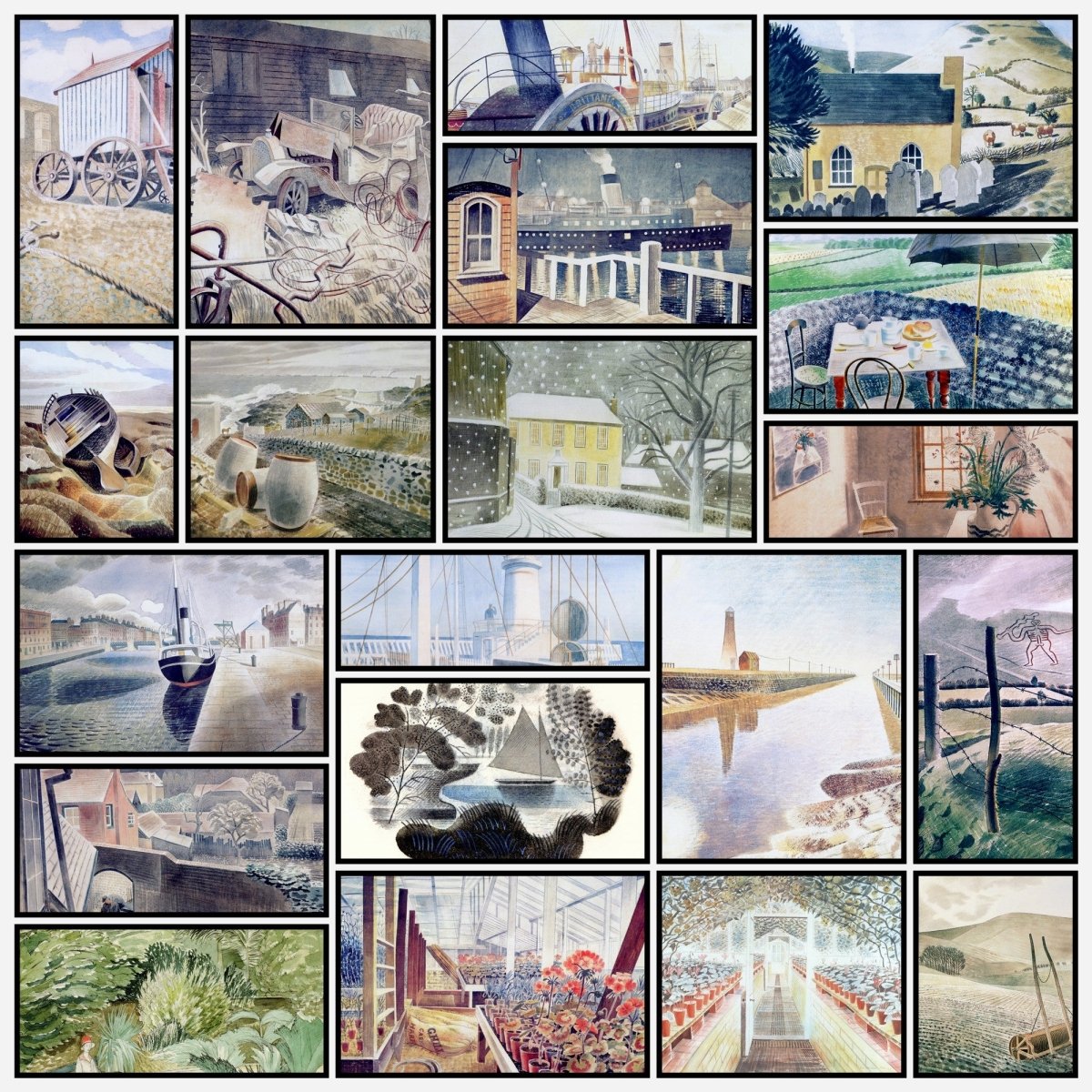 Eric Ravilious Public Domain Images to Download | A snapshot of some of the images