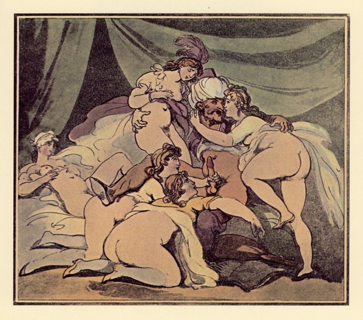Thomas Rowlandson Titillating Public Domain Images to Download | Dimensions 5040 x 4446 pixels