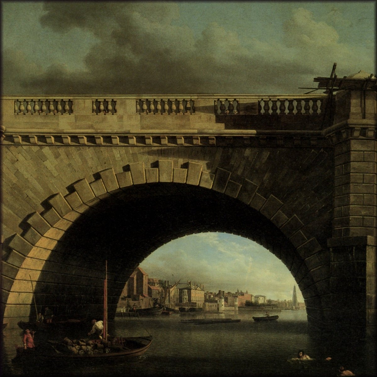 Samuel Scott (1702-1772) - An Arch of Westminster Bridge c.1750