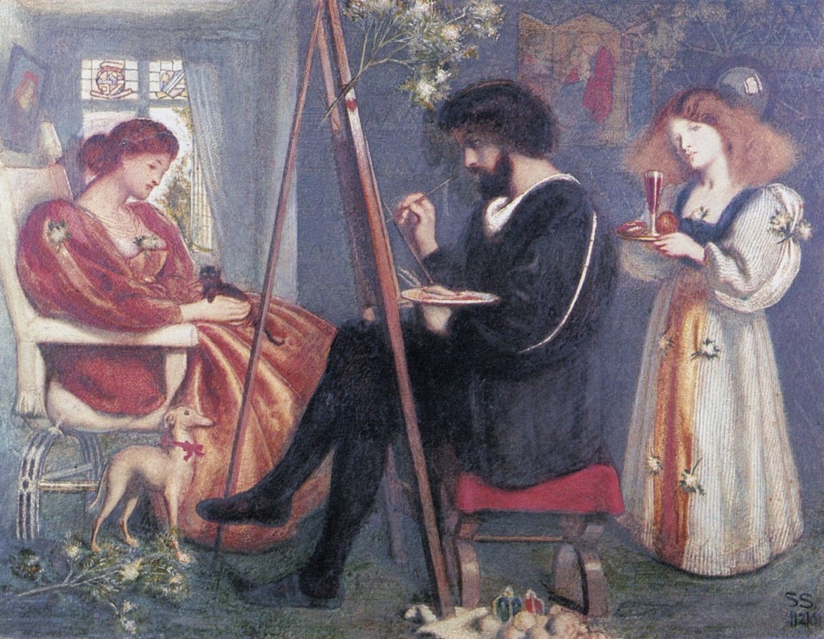 Simeon Solomon - The Painter's Pleasaunce 1861 | Dimensions 4632 x 3592 pixels