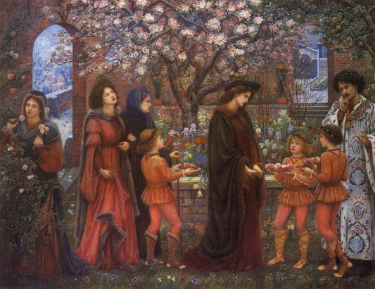 Marie Spartali Stillman - Messer Ansaldo showing his Enchanted Garden 1889 | Dimensions 5436 x 4188 pixels
