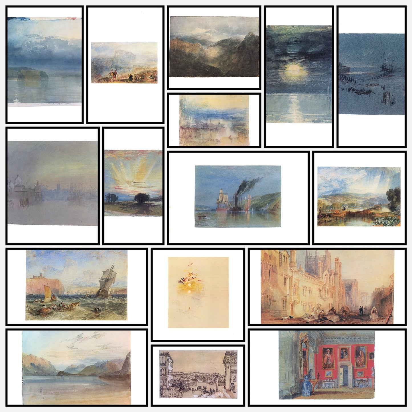 J.M.W. Turner Watercolour Images in the Public Domain | A snapshot of some of the images