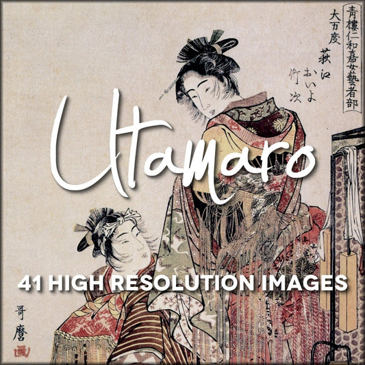 Kitagawa Utamaro Public Domain Images | Digital Download - 41 images