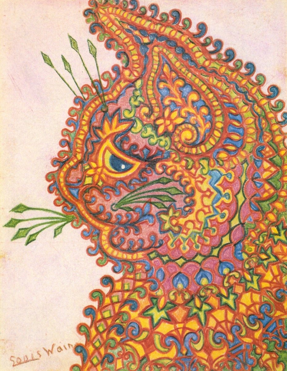 Louis Wain Public Domain Images to Download | Dimensions 3521 x 4550 pixels