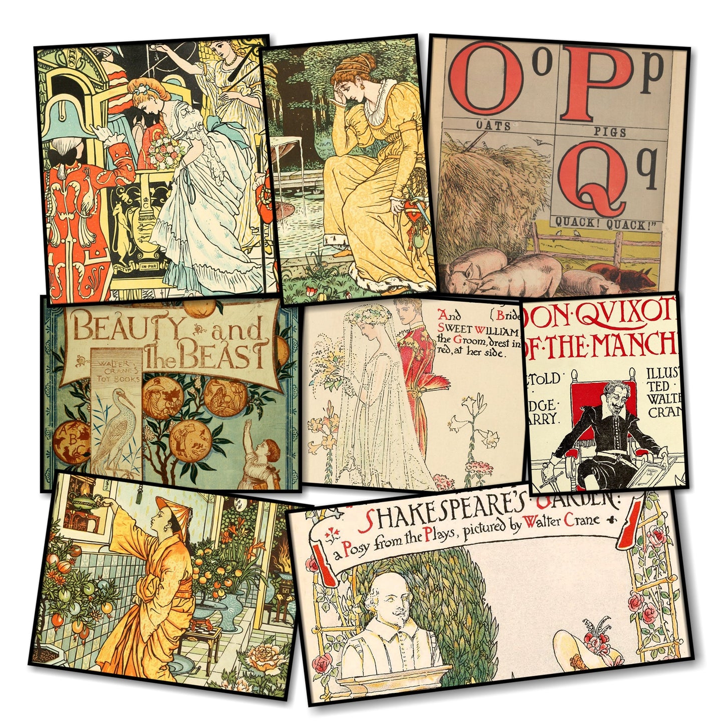 Walter Crane (1845-1915) Bundle of 23 Collections (A-G)