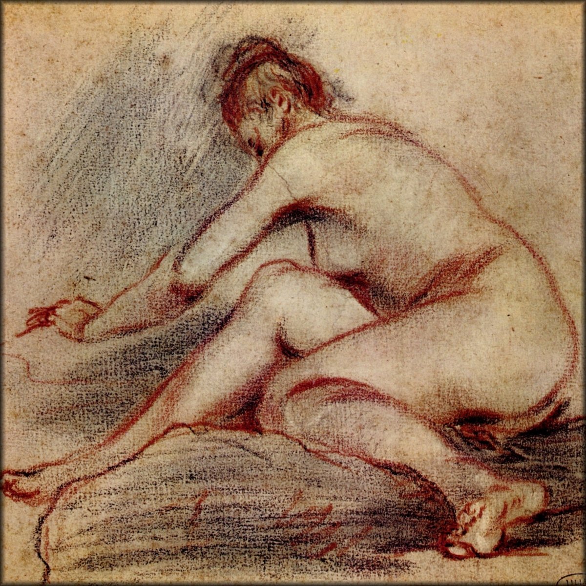 Antoine Watteau (1684-1721) - Nude Woman c1719 | Digital Download - 1 image