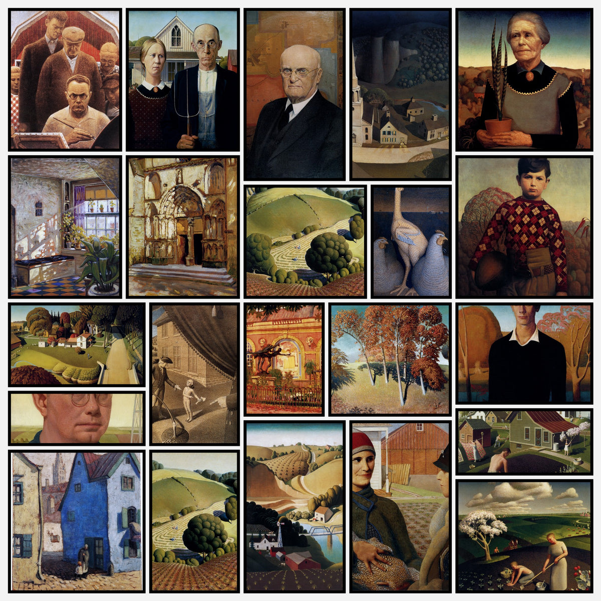 Grant Wood 22 Public Domain Images to Download | A snapshot of the images