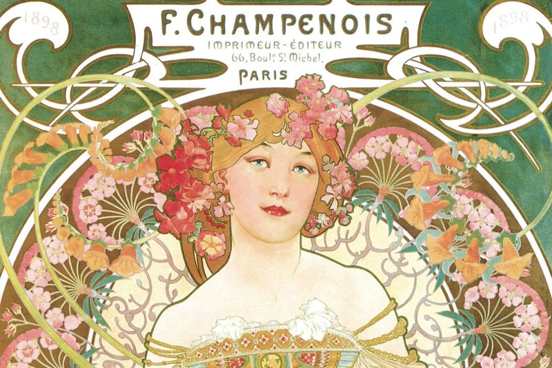 Alphonse Mucha - F. Champenois Imprimeur-Editeur 1897 public domain image