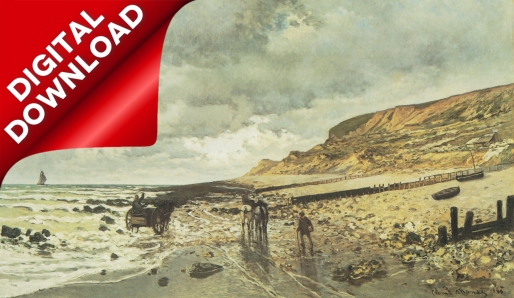 Monet, Claude (1840-1926) - Cape of Le Heve at low tide 1865