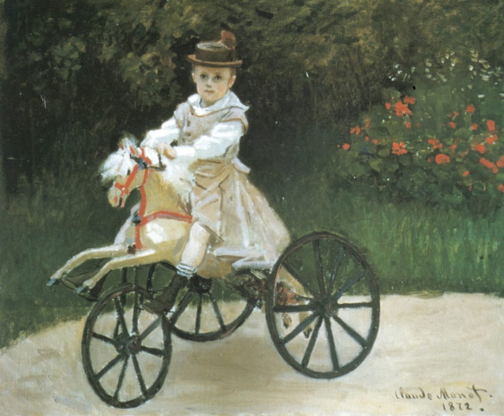 Monet, Claude (1840-1926) – Jean Monet on a wheeled horse1872
