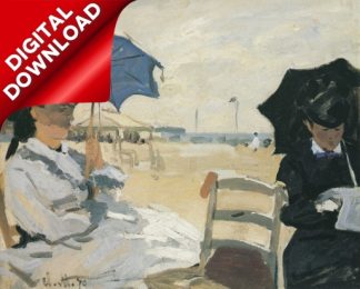 Monet, Claude (1840-1926) - The Beach at Trouville 1870