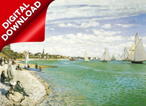 Monet, Claude (1840-1926) - The Regatta at Sainte-Adresse 1867