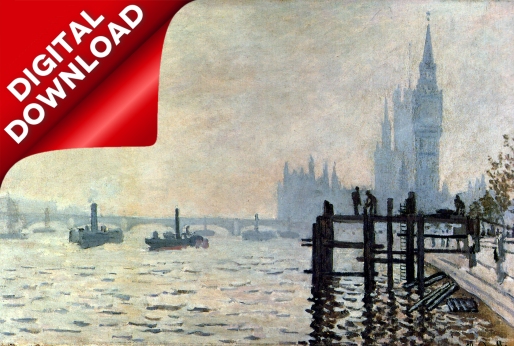 Monet, Claude (1840-1926) - The Thames below Westminster c.1871